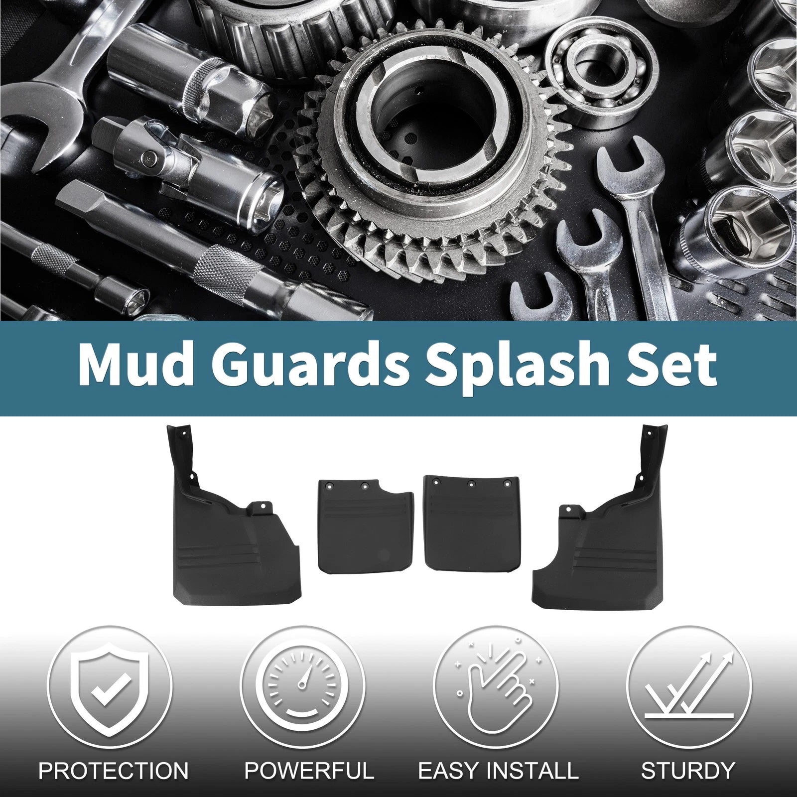 Set of 2 Mud Flaps Splash Guards for Toyota Land Cruiser FJ70/LC79