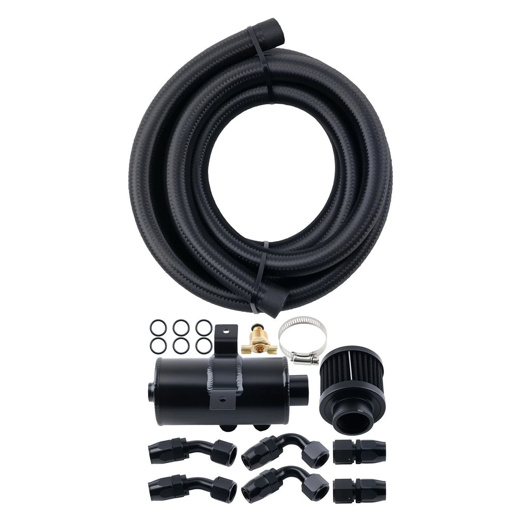 Aluminium Baffled Oil Catch Can Tank for 0.75L Universal (AN10 2-Port) (2020–2020)