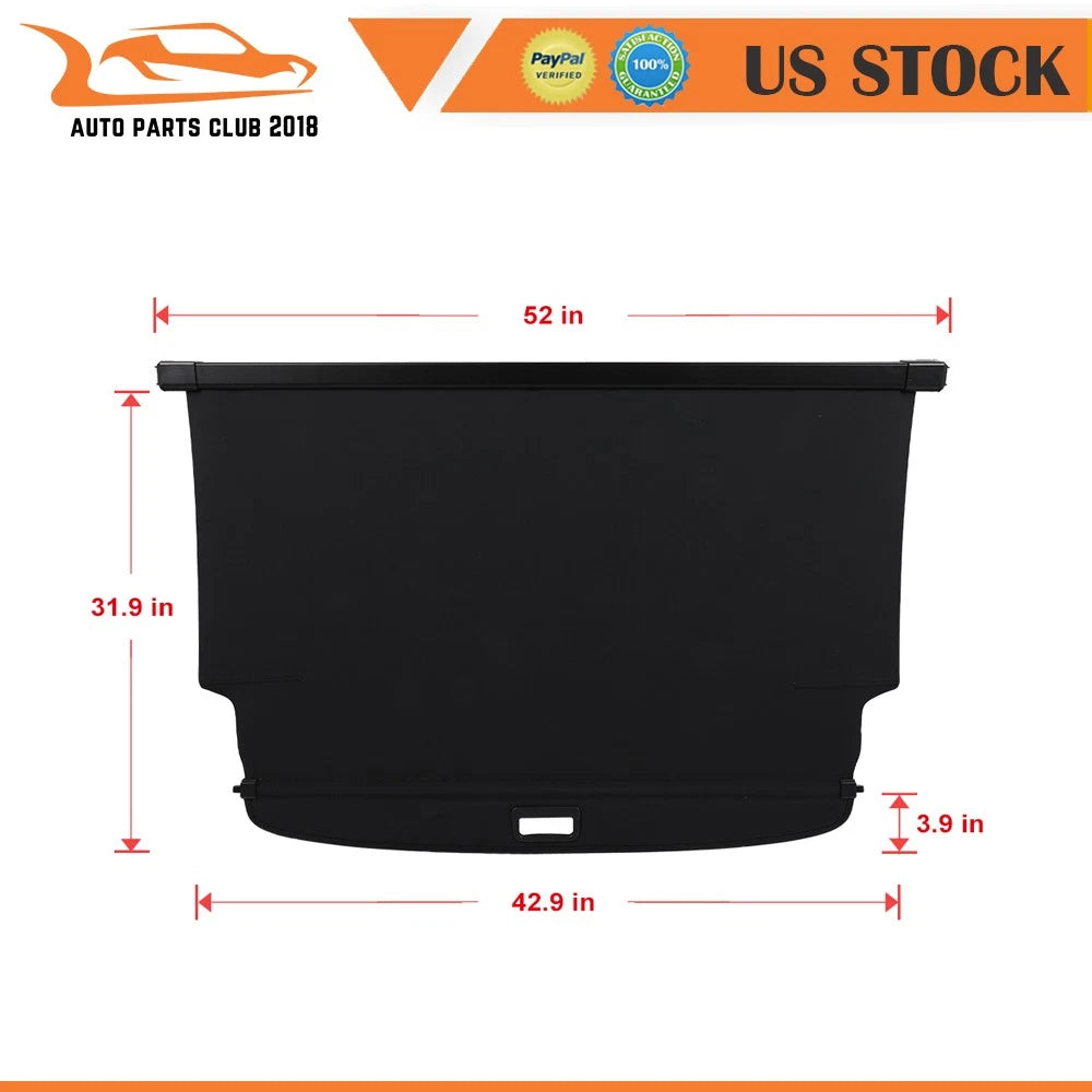 Trunk Cargo Cover for Ford Bronco (2021–2023) Retractable