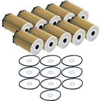 Set of 10 Engine Oil Filters for Hyundai Kia V6 (StdAsp GAS)
