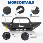 Steel Front Bumper Assembly with Bull Bar for Dodge Ram 1500 (1994–2001)