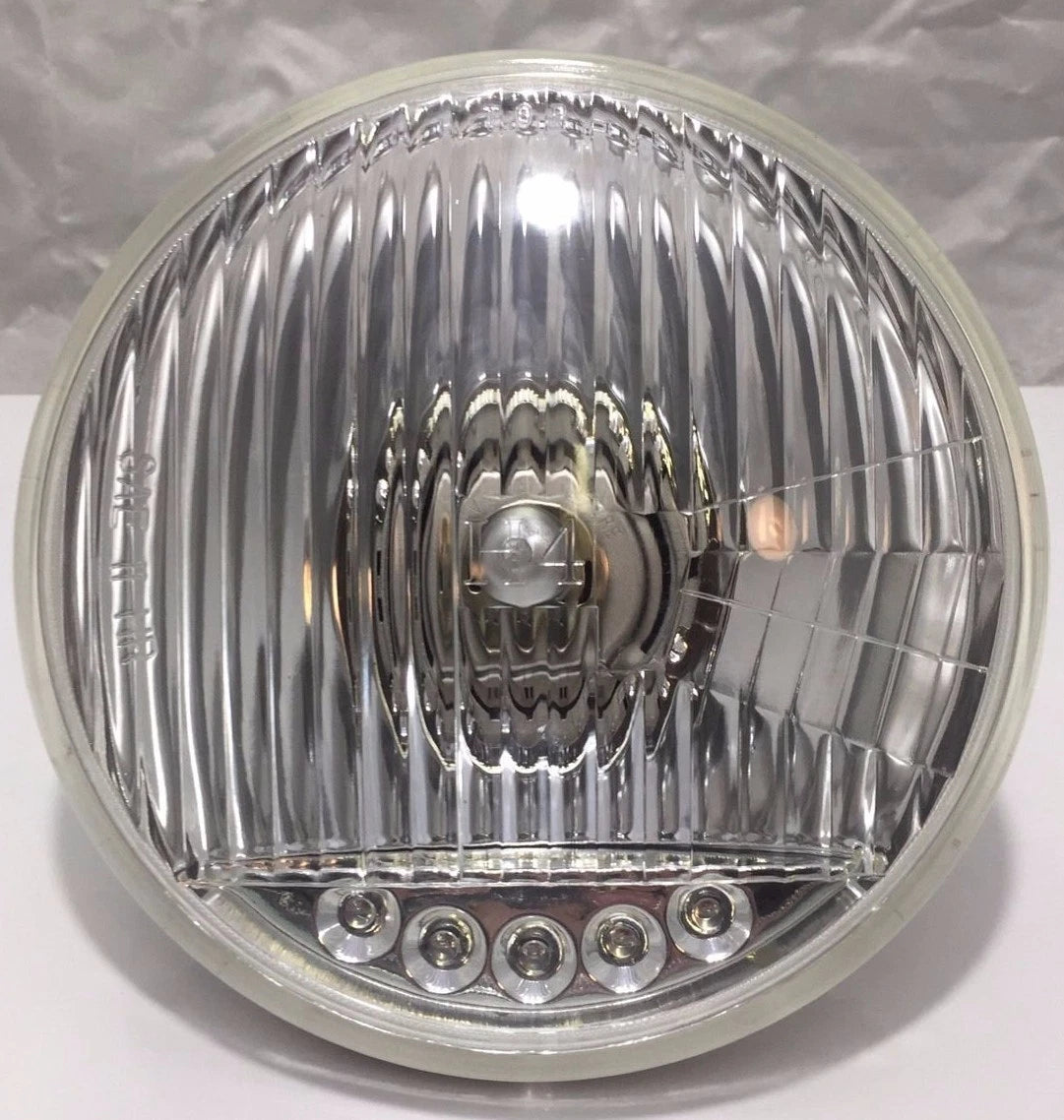 Crystal Headlights Pair with Amber LED Marker for Vehicle (2009–2017)