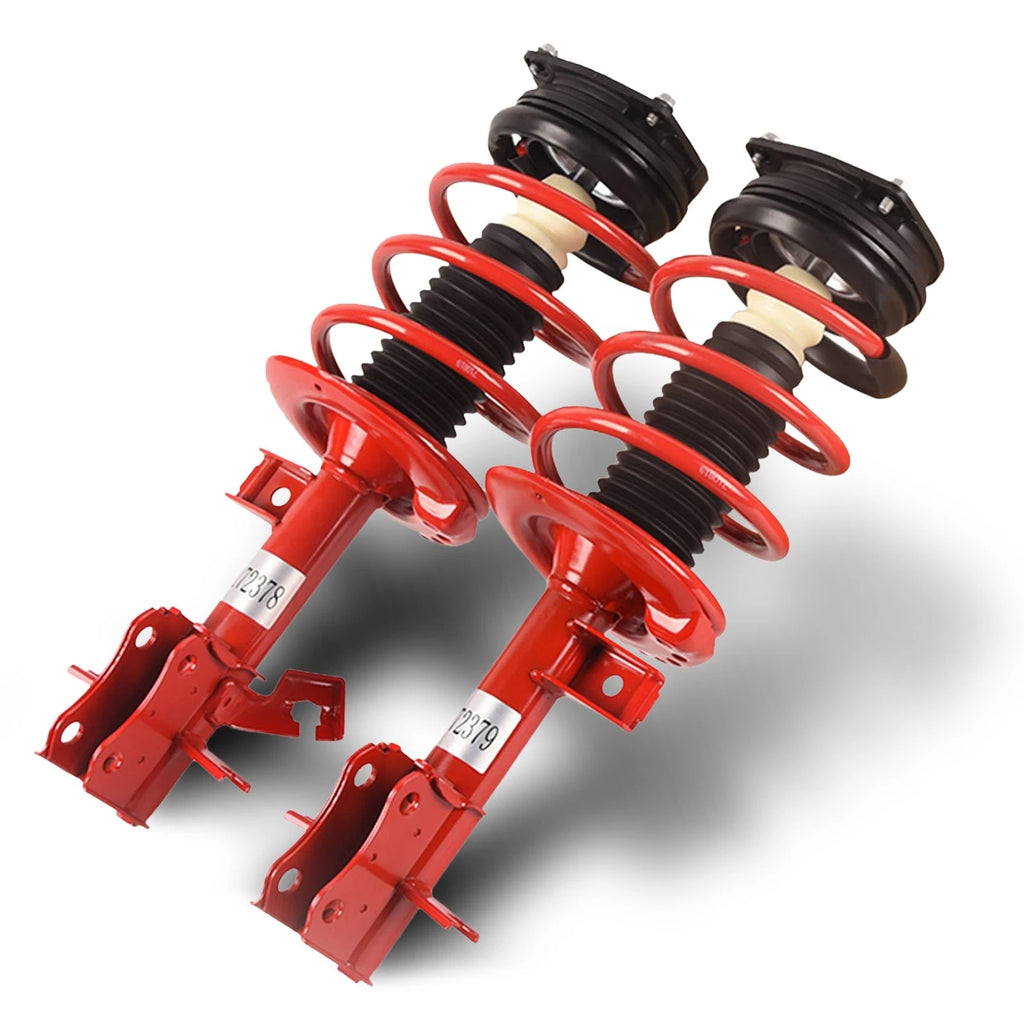 Pair Red Front Struts with Coil Spring Assembly for Nissan Sentra (2007-2012)