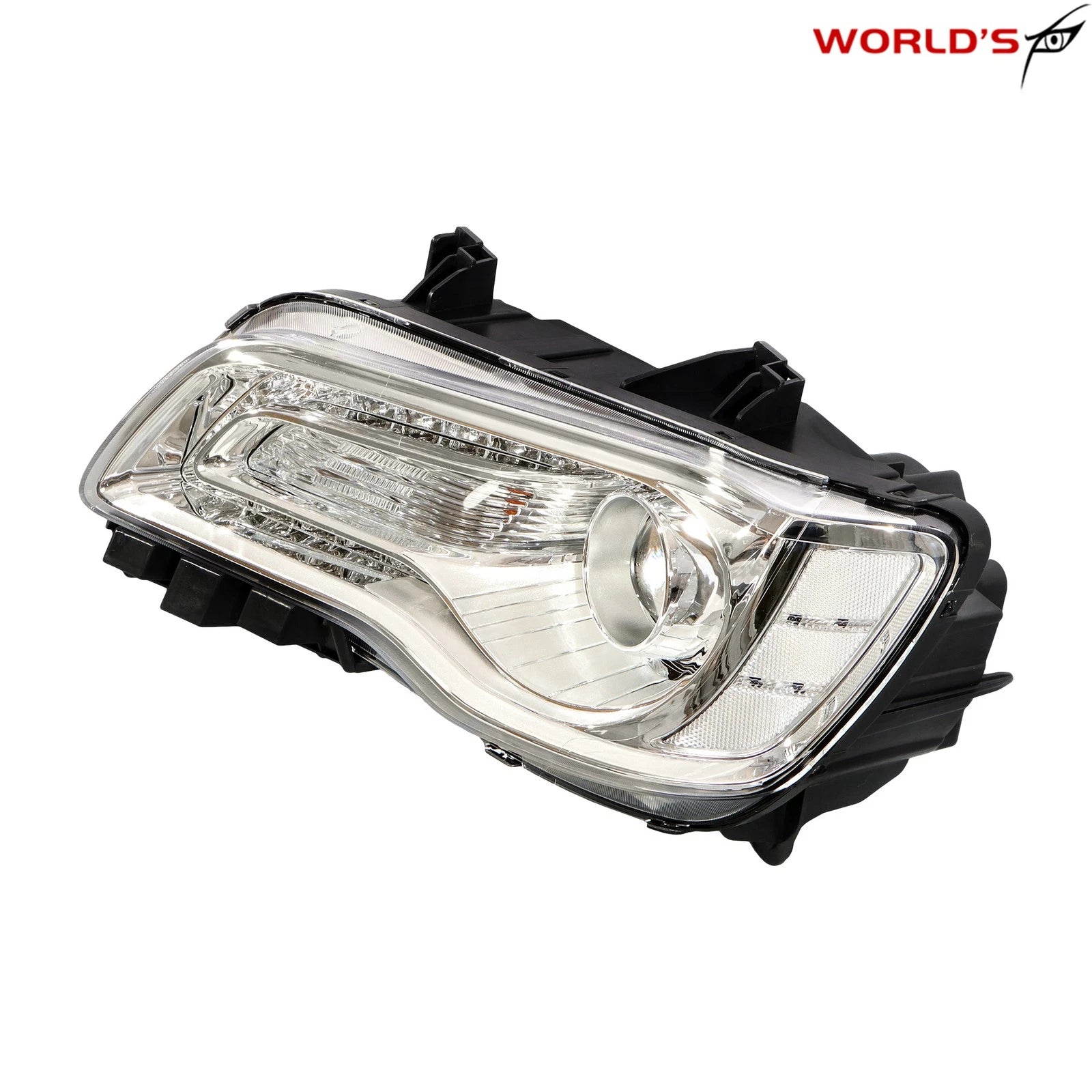 Headlight for Chrysler 300 (2018–2023) Halogen Chrome Driver Side