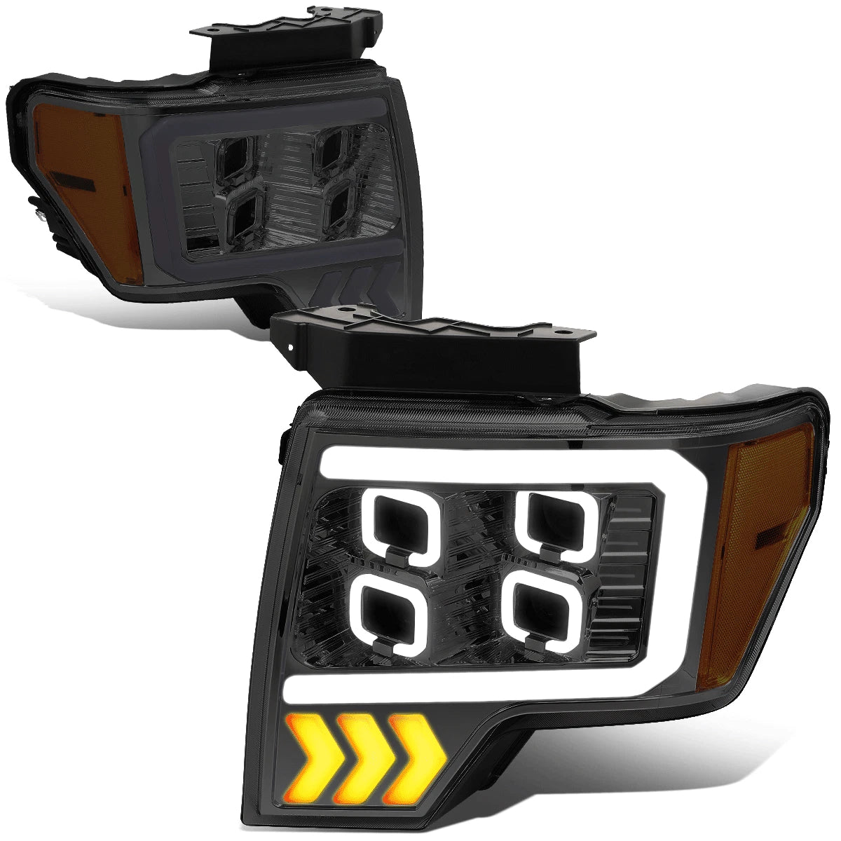 LED DRL Halo Quad Projector Headlight Lamp for Ford F-150 (2009–2014)