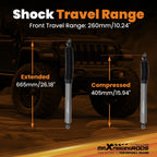 Front Lift Shock Kit for Jeep Gladiator JT (2020-2025) 4WD 2.5"