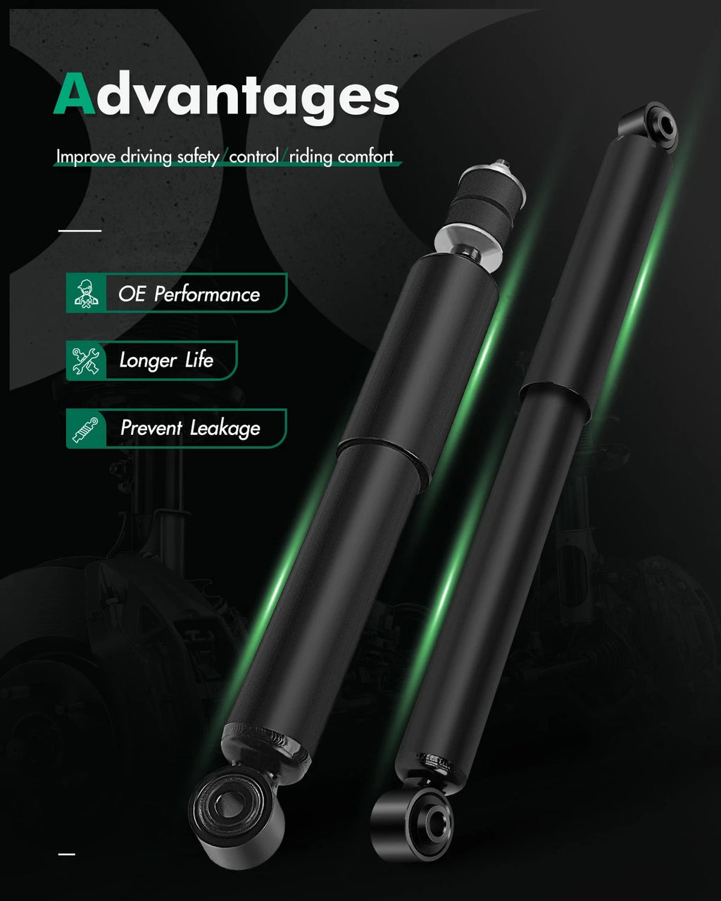 Set of 4 Shocks Struts for Chevrolet Silverado GMC Sierra 2500 HD (2001–2010)