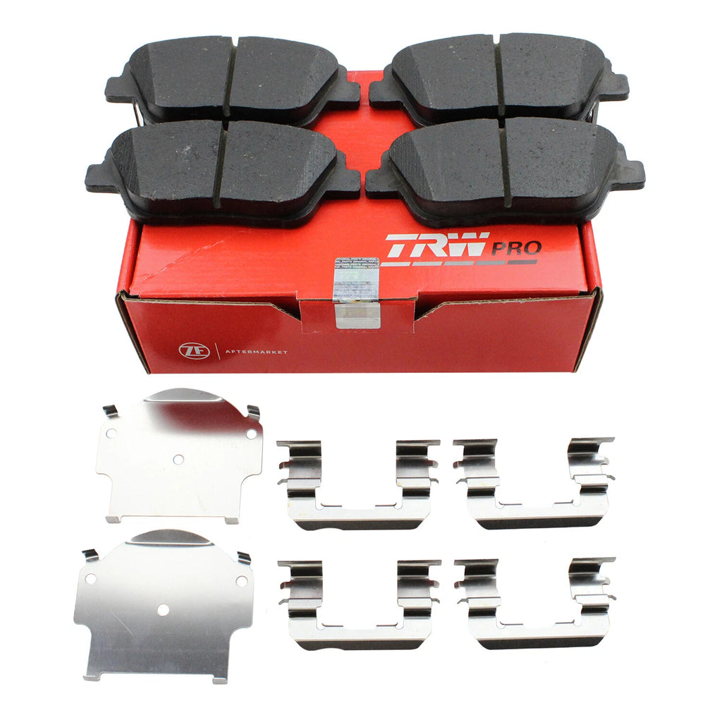 Set of 4 TRW Pro Front Slotted Ceramic Brake Pads for Hyundai Sonata, Kia Optima