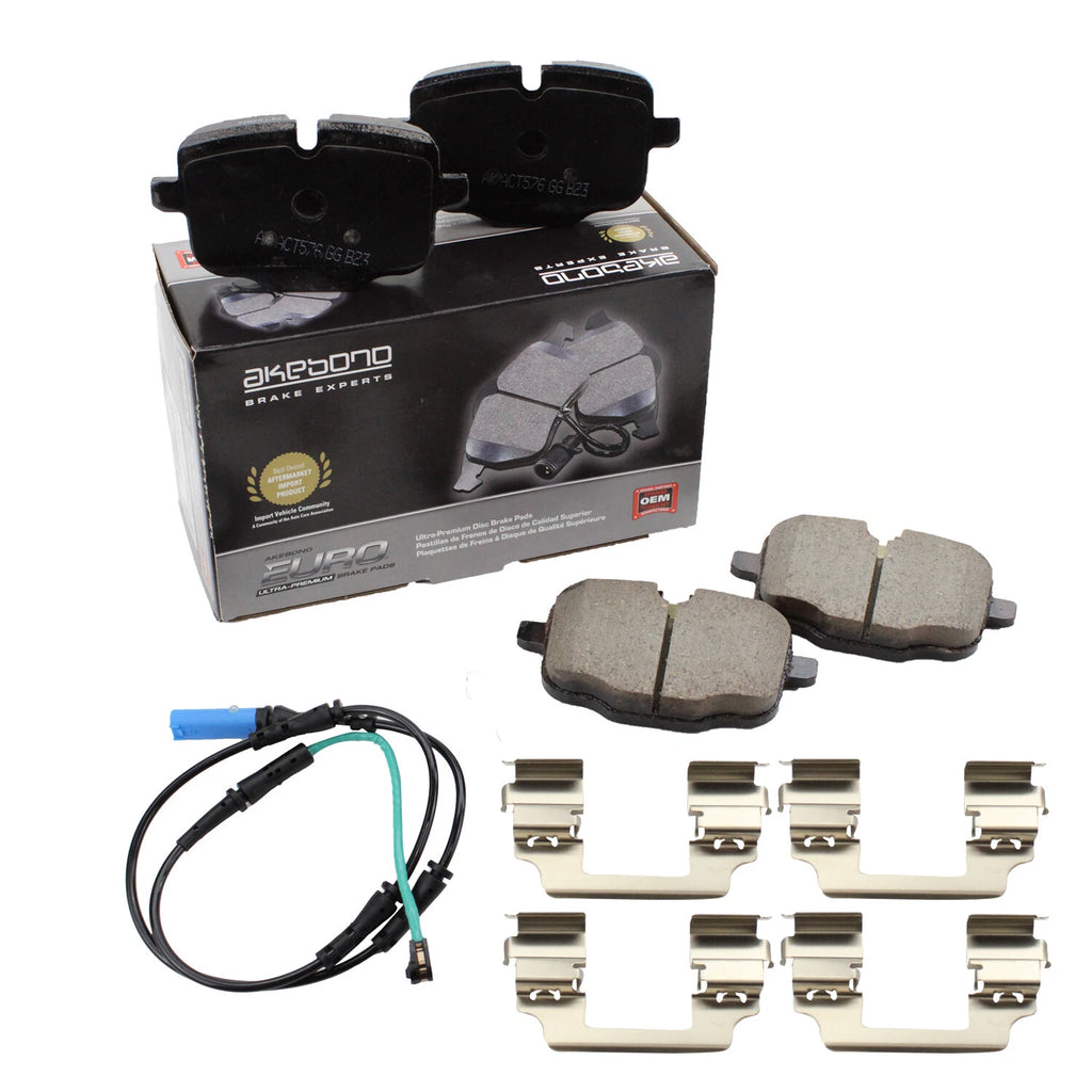 Set of 4 Akebono Euro Ultra Rear Ceramic Brake Pads for BMW G30 G11 F91 Alpina B7