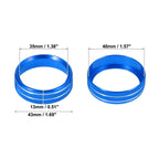Set of 4 Air Conditioner Knob Ring Covers for Ford F150 XLT (2015–2019) Blue 782685393584