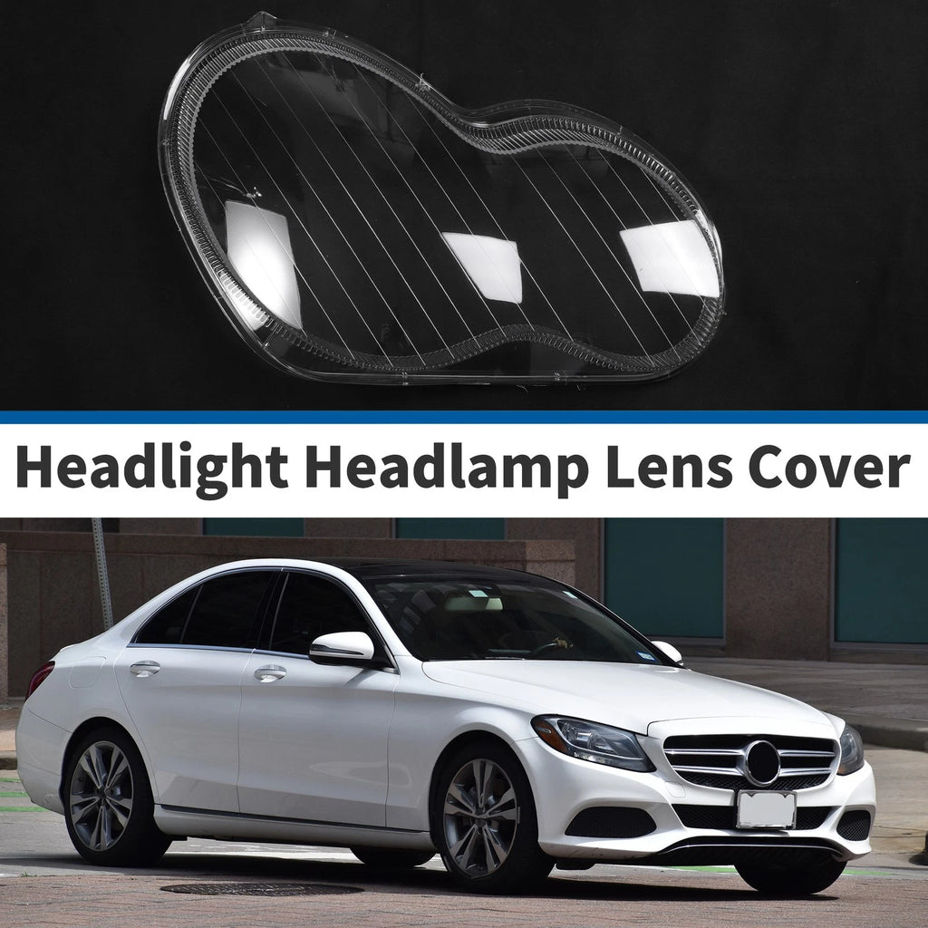 1 Pcs Headlight Lens Cover for Mercedes-Benz C-Class (2001–2017)