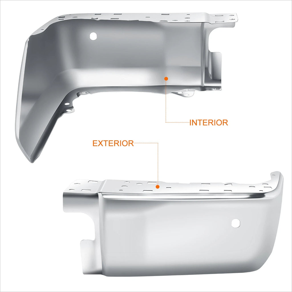 Rear Right Bumper End Cap for Toyota Tundra (2014–2021) w/ Parking Sensor Holes