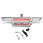 2" Tow Trailer Receiver Chrome Hitch Step Bar w/LED Brake Light for