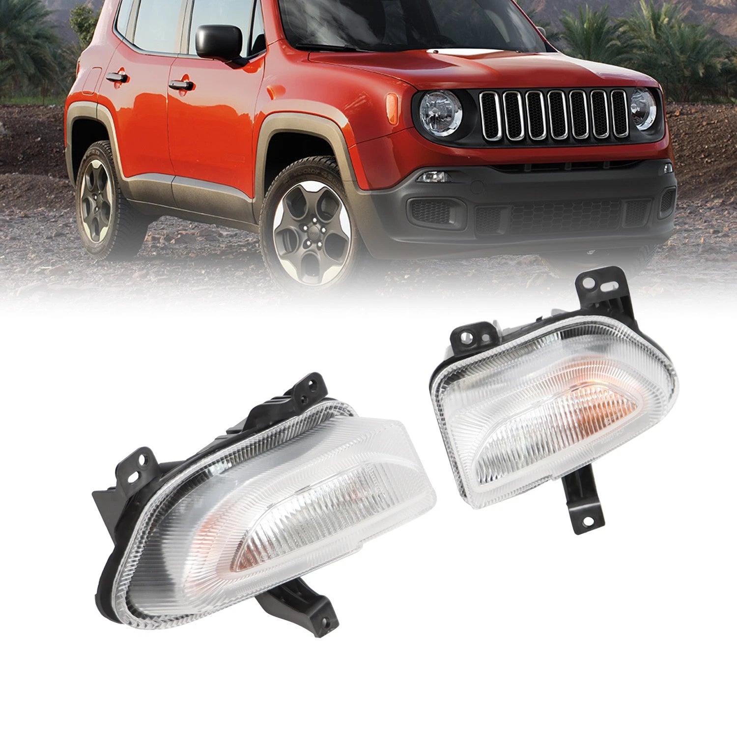 Set of 2 Park Turn Signal Lamps for Jeep Renegade (2015–2018)
