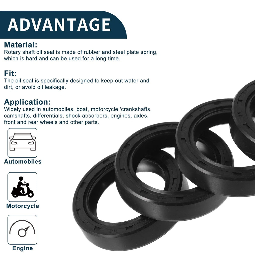 Set of 5 Oil Seal Rotary Shaft Seal NBR Rubber 32x45x10mm for Various Models