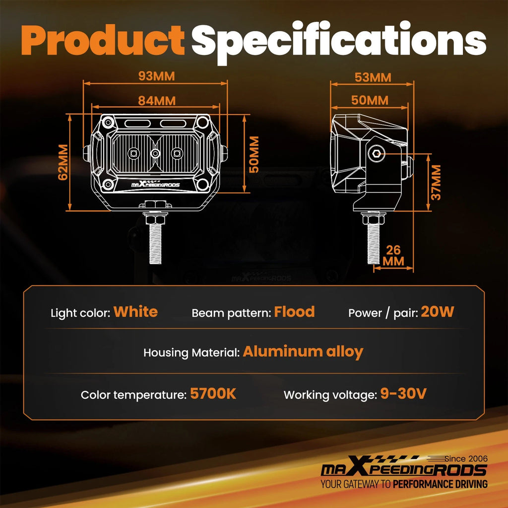 20W LED Driving Light for Off-Road Vehicles (9-30V)