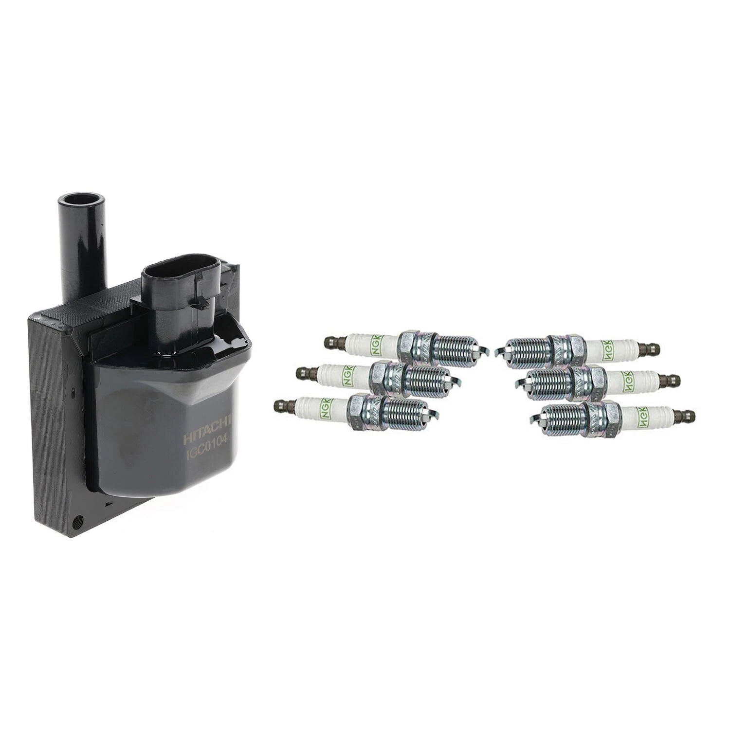 Set of 8 Hitachi Ignition Coils & NGK Platinum Spark Plugs for C1500 K1500 Firebird (1990–1997)