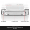 Chrome Front Bumper Face Bar for Ram 2500 3500 (2019–2026) w/ Sensor Holes