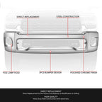 Chrome Front Bumper Face Bar for Ram 2500 3500 (2019–2026) w/ Sensor Holes