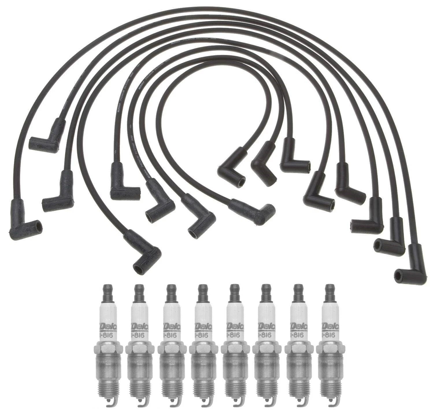 Pro Ignition Wire Set & ACDelco Spark Plugs Kit for P20 P25 (5.7L V8)