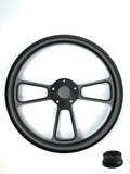 14 Inch Billet Steering Wheel Carbon Fiber Wrap for Universal Fit