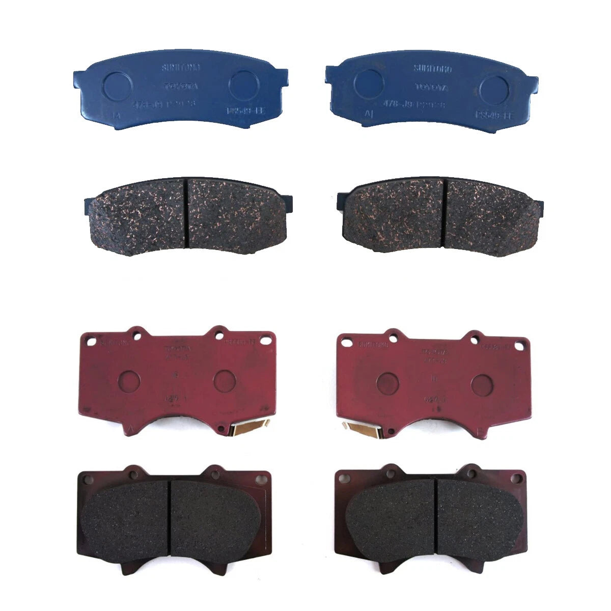 Set of 4 Front & Rear Brake Pads for 4Runner FJ Cruiser GX470 (2003–2009)