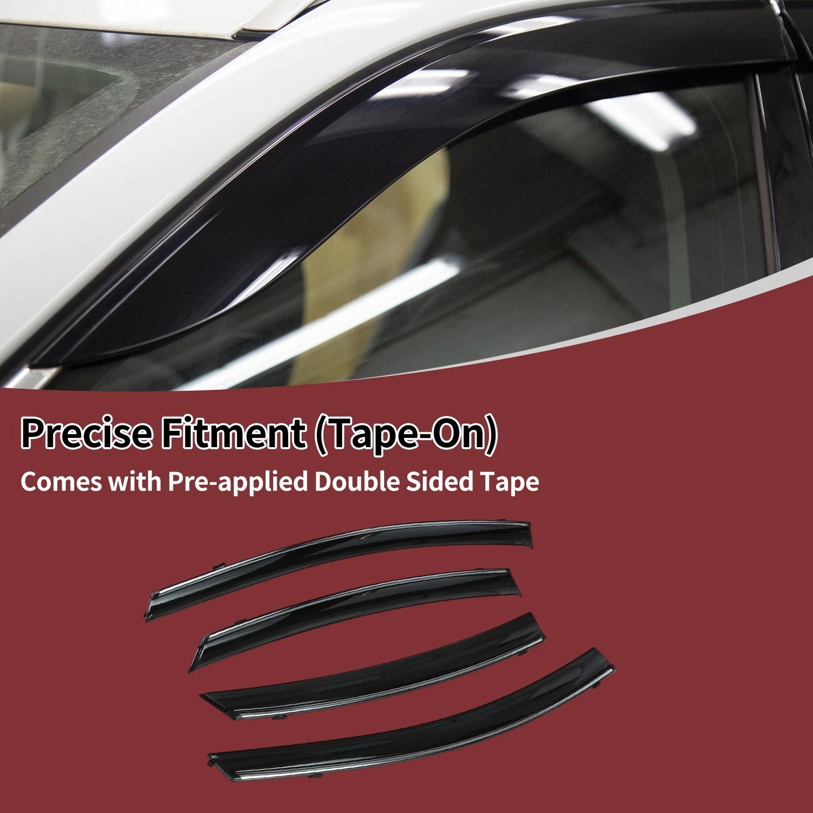 Set of 4 Window Deflectors for Hyundai Elantra Sedan (2011–2016)