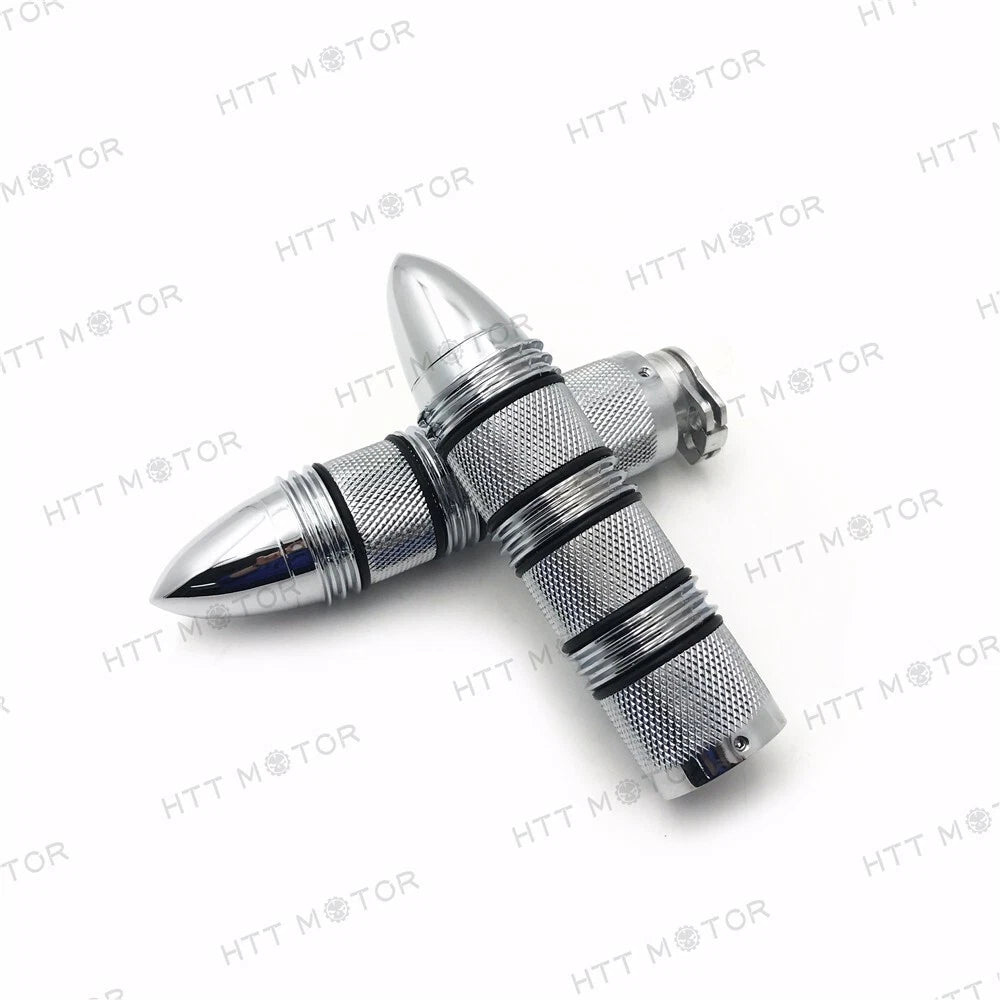 Pair Chrome Aluminum Alloy Handlebar Hand Grips for Harley
