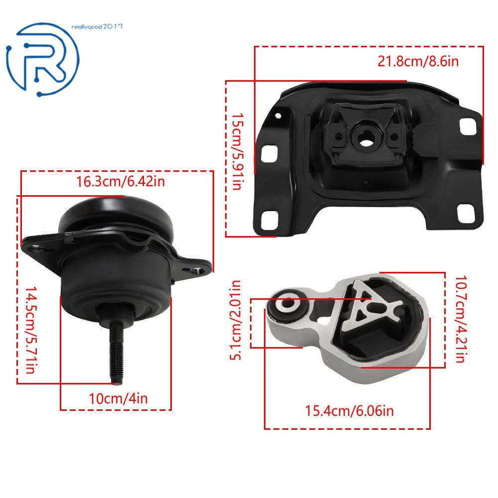 3PCS Motor & Torque & Trans Mount Set for Ford Explorer (2012–2015)
