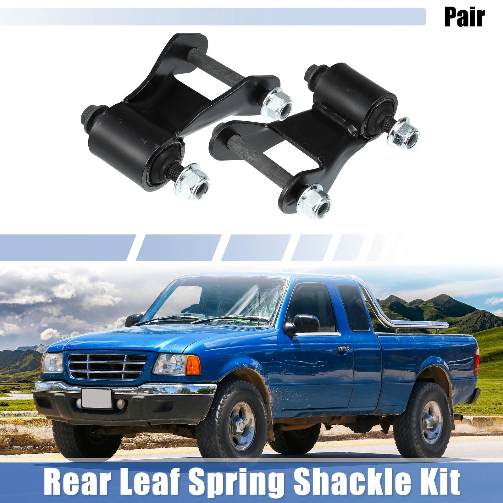 1 Pair Rear Leaf Spring Shackle Kit 22820716 for GMC Sierra, Chevy Silverado 