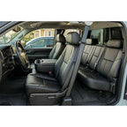 Set of 2 Front & Rear Black Seat Covers for Chevrolet Silverado (2007–2013)