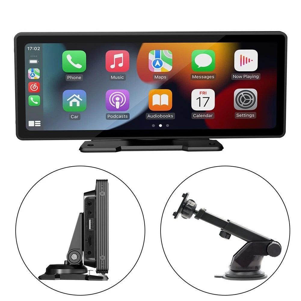 10" Wireless Multimedia Video Display for Carplay and Android Auto