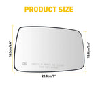 Set of 2 Heated Mirror Glass for Dodge Ram 1500 2500 (2010–2019)