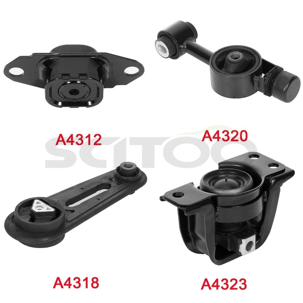 Set of 4 Engine Motor Trans Mounts for Nissan Versa Cube (2007–2012)