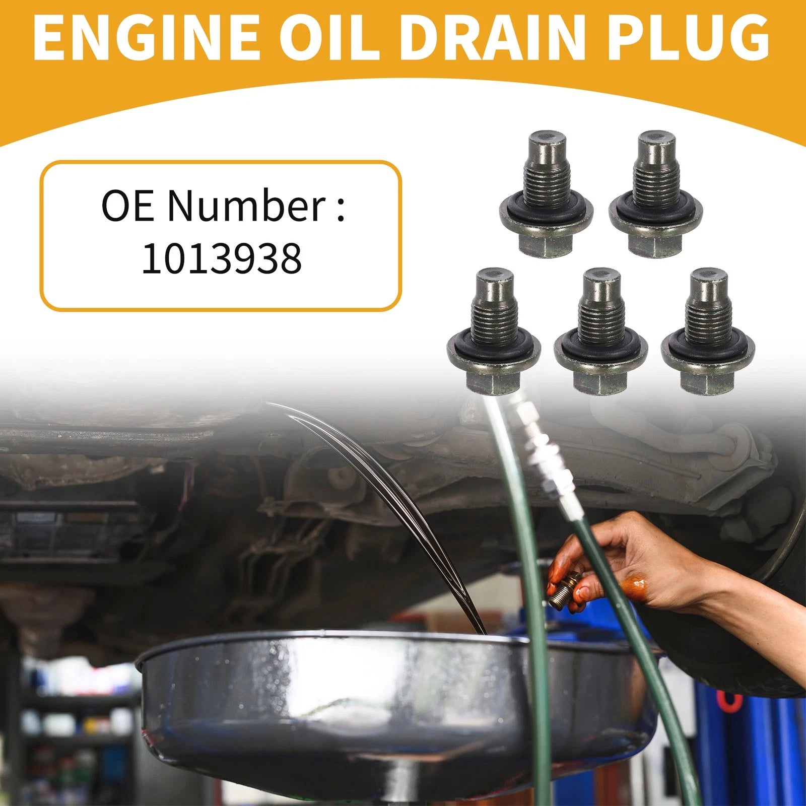 Oil Drain Plug Pan Thread Repair No.1013938 for Lincoln (5 Pcs)
