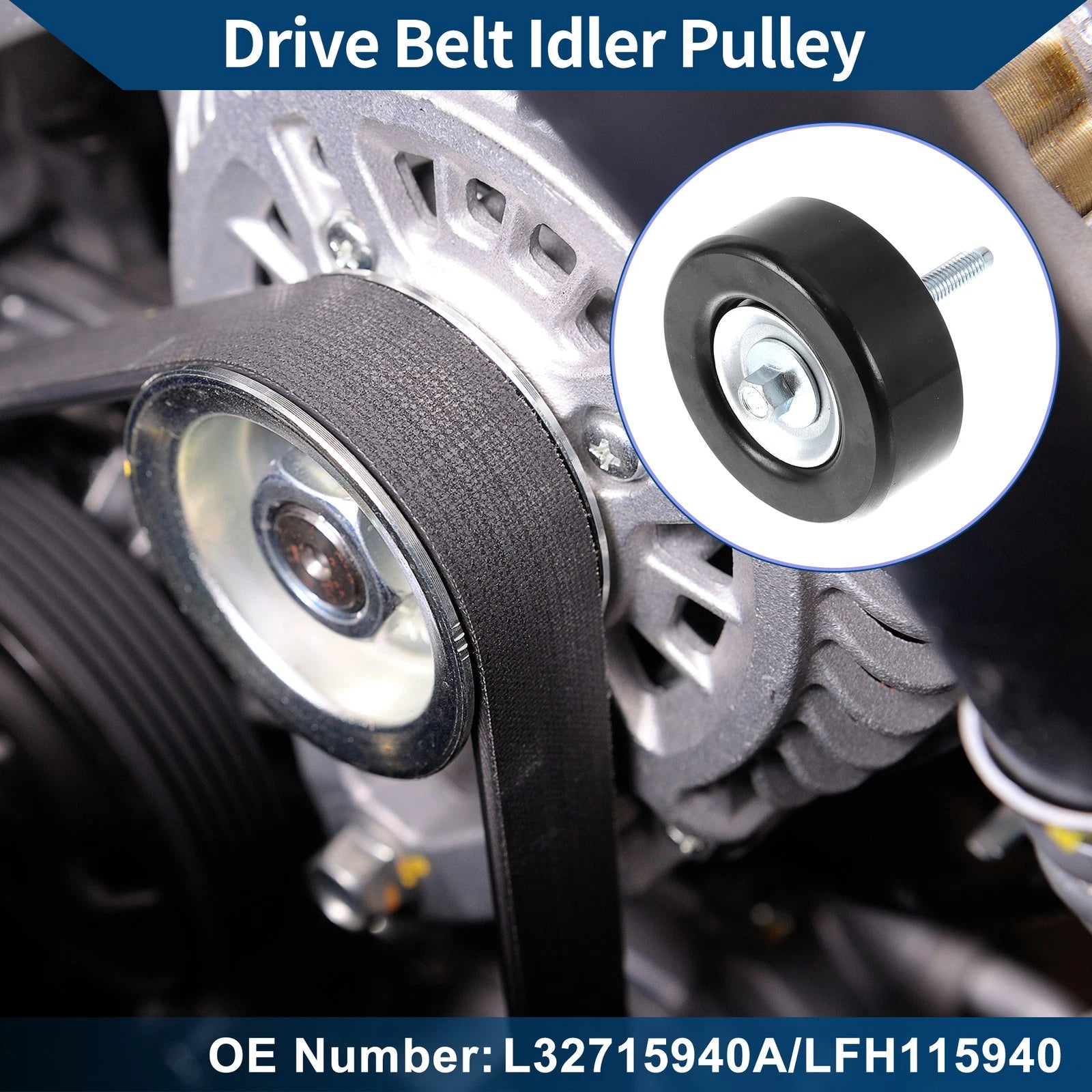 Drive Belt Idler Pulley for Mazda CX-7, Mazda 5 (2007–2012) No.L32715940A