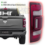 Full LED Right Tail Light for Dodge RAM 1500 (2019–2024) W/ Blind Spot