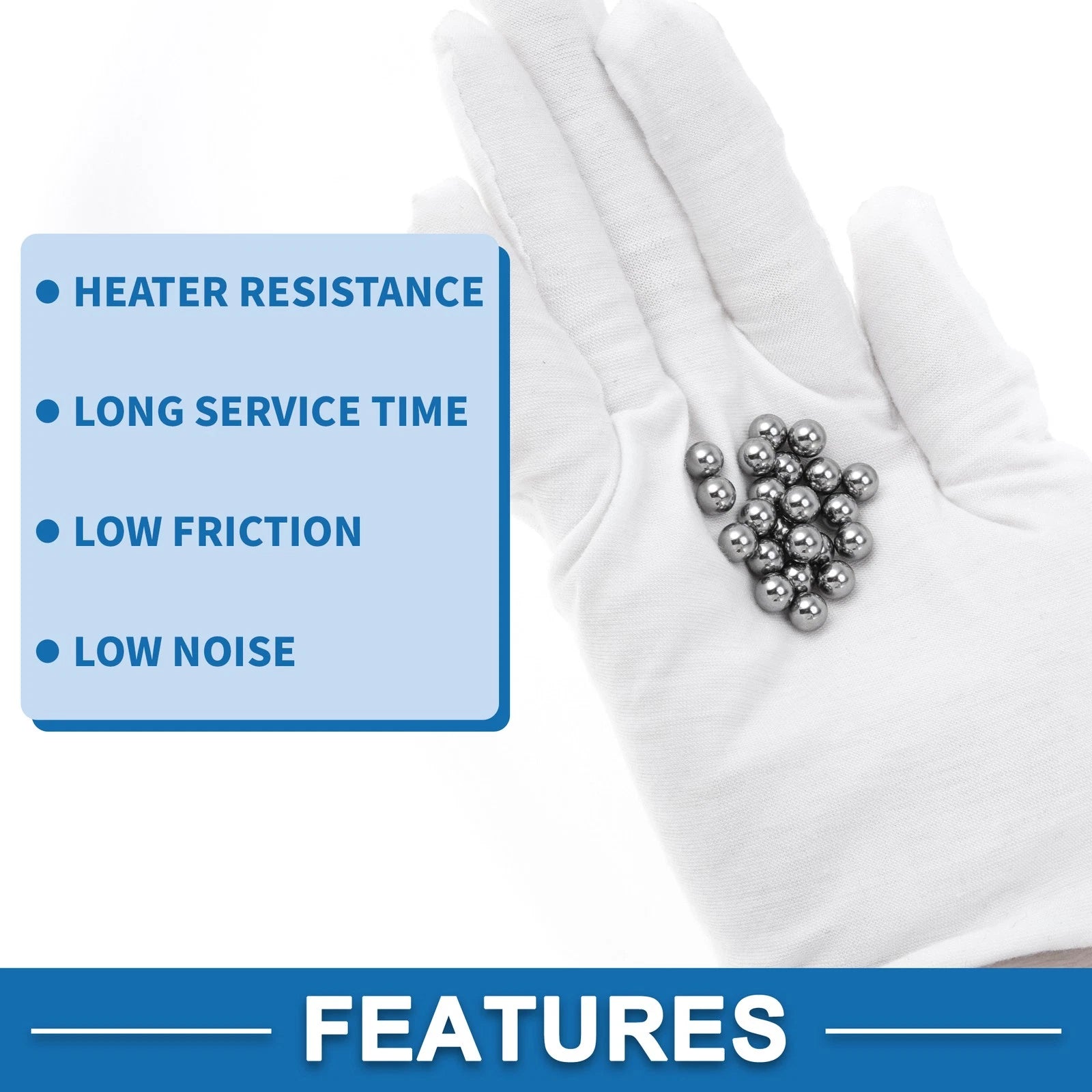 100 Pcs 6.4mm G100 Precision Steel Ball Bearings