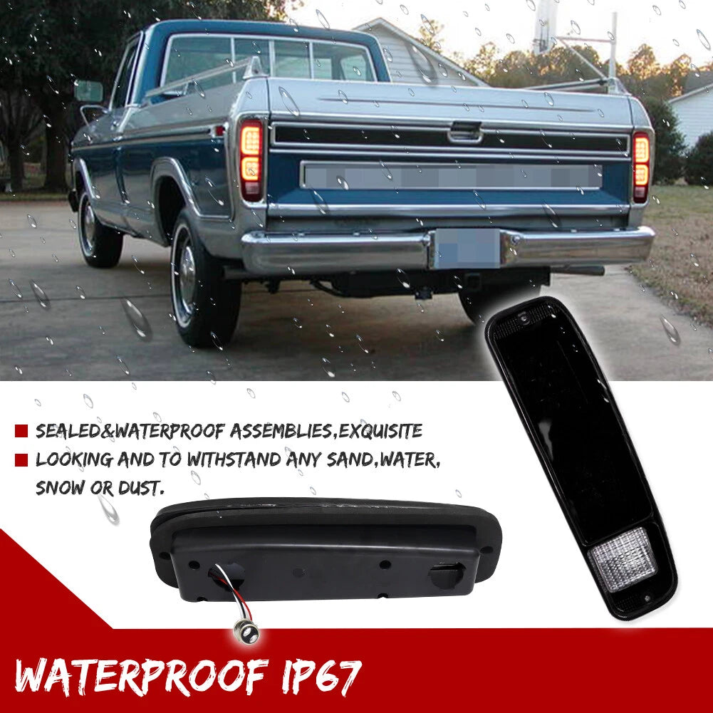 Smoked Lens Red LED Tail Lights for Ford E100 E150 E250 E350 (1975–1991)
