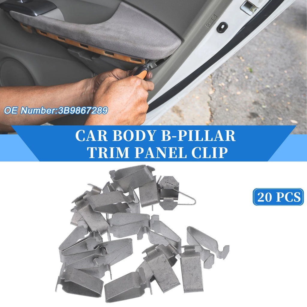 20 Pcs B-Pillar Trim Panel Clip for Volkswagen Passat (1998–2010) Metal