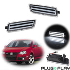 Clear White LED Front Corner Side Marker Light for VW Jetta (2005–2010)
