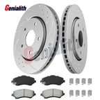 Front Brake Rotor & Pad Set for Chrysler Town & Country/Dodge VW Routan (2008–2016)