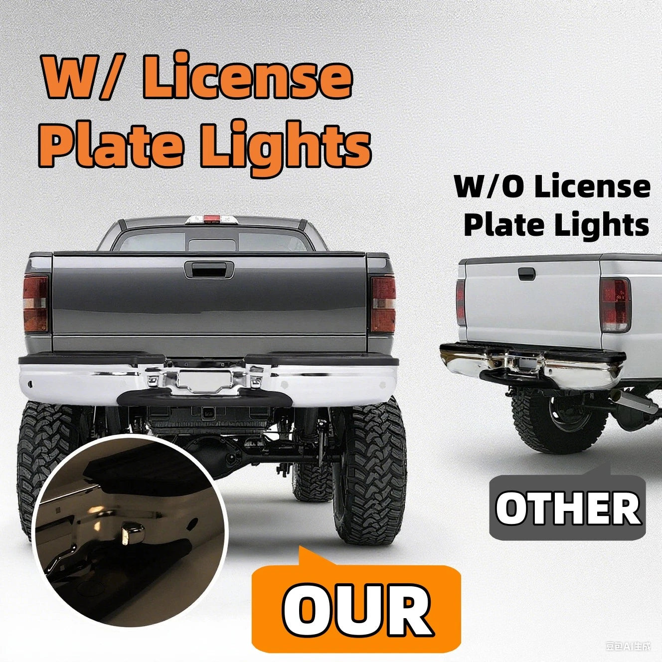 Complete Rear Step Bumper Assembly for Ford F250 F350 F450 Super Duty (1999–2007)