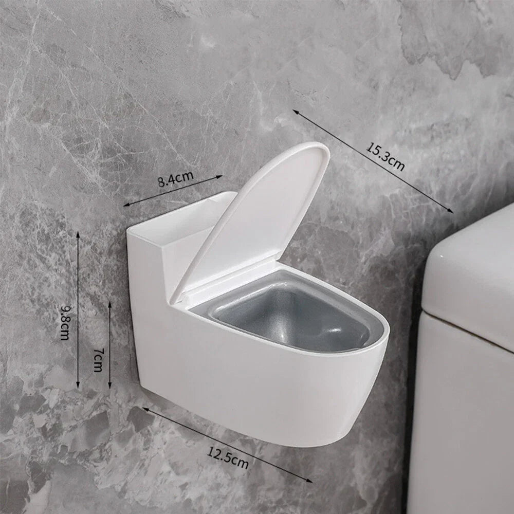 Mini Funny Toilet Ashtray with Covers for Home & Office - White