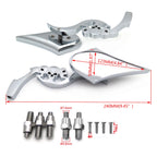 Chrome Billet Skull Blade Mirror for Honda Kawasaki Suzuki Cruiser (All Years)