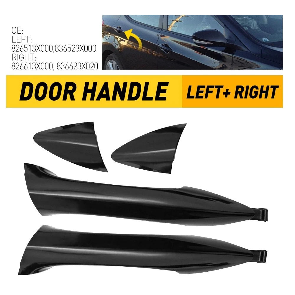 2X Exterior Door Handle for Hyundai Elantra (2011–2016) Rear Left Right