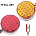 2X Round LED Pedestal Fender Lights for Truck Trailer