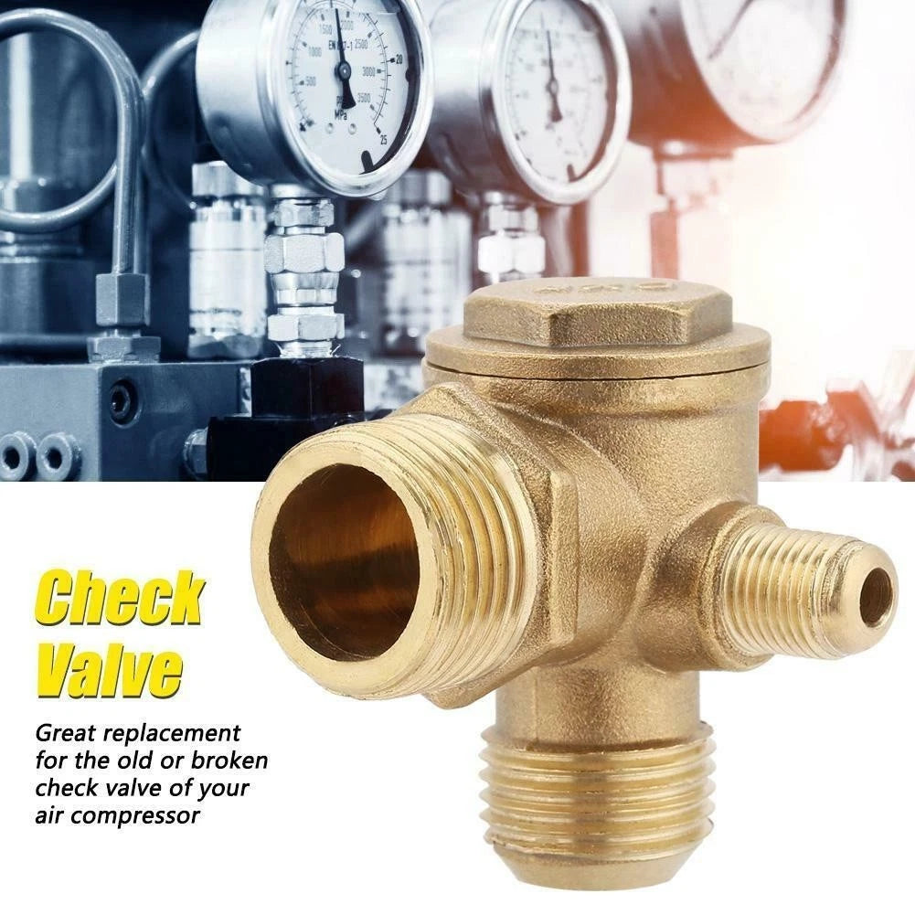 Air Compressor Check Valve for Male Threaded Applications (0.8in x 0.7in x 0.4in)