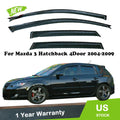 Set of 4 Window Visors for Mazda 3 Hatchback (2004–2009) Rain Guards