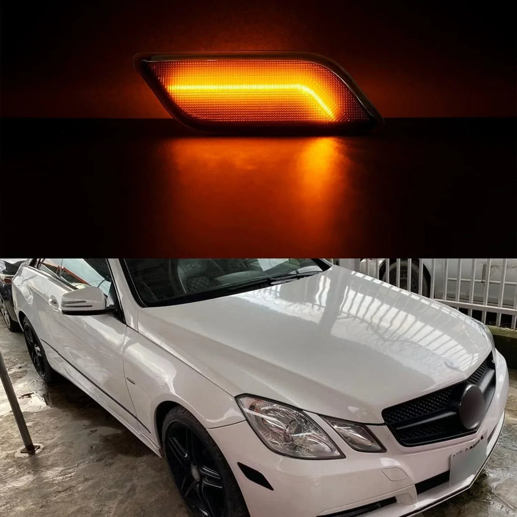 Amber LED Side Marker Light / Pair / for Mercedes E-Class W207/C207 (2010–2013)